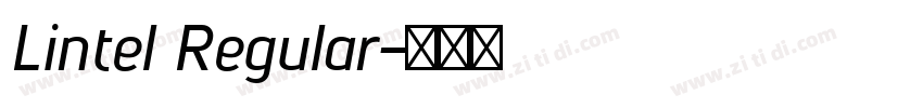 Lintel Regular字体转换